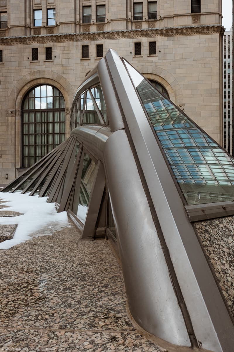 A skylight for the underground PATH in Toronto's Commerce Court.